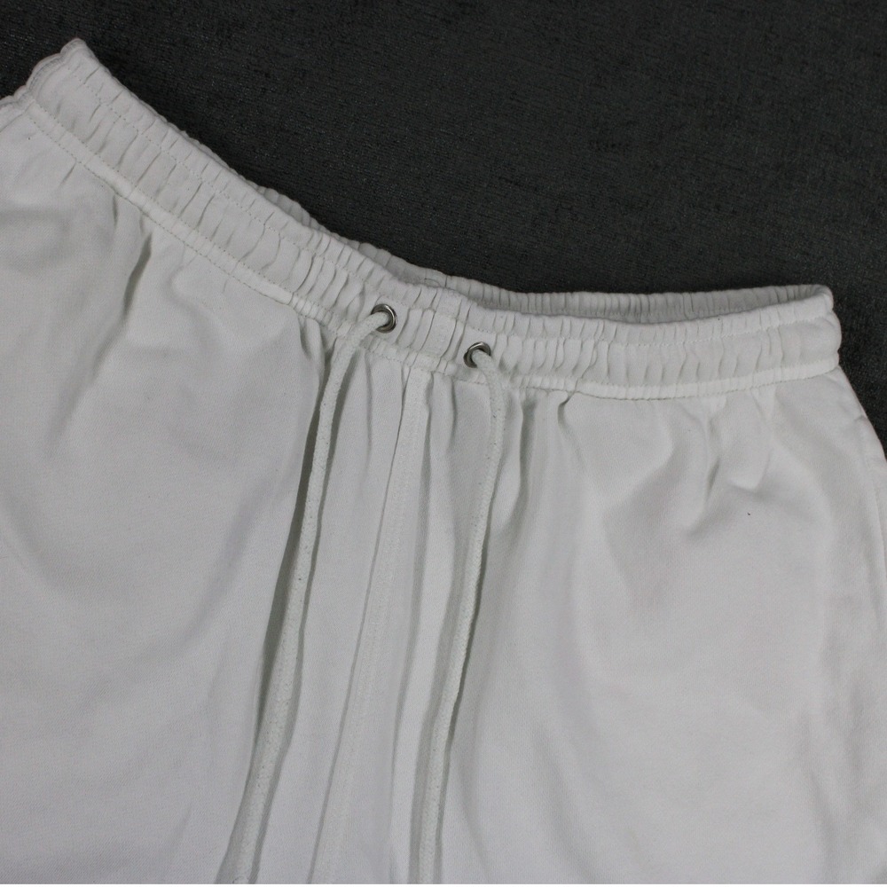 Nike Sportswear Mens White Jersey Cotton Athletic Shorts Drawstring 0971